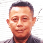 Portrait of Pak Hartono, SAGAS HQ Controller, alongside quote on scalable and specialized security services